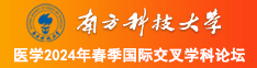 肏女人bb南方科技大学医学2024年春季国际交叉学科论坛